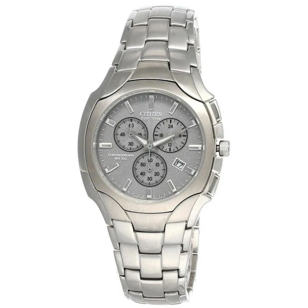 Citizen Eco Drive Silver Dial S-steel Men`s Watch AT0880-50A
