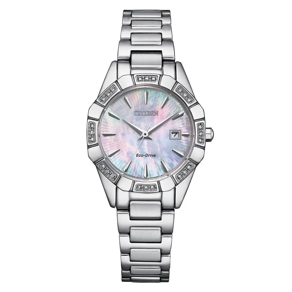 Citizen Women`s Classic Eco-drive Silver Stainless Steel Watch 28 MM EW2650-51D - Dial: Silver