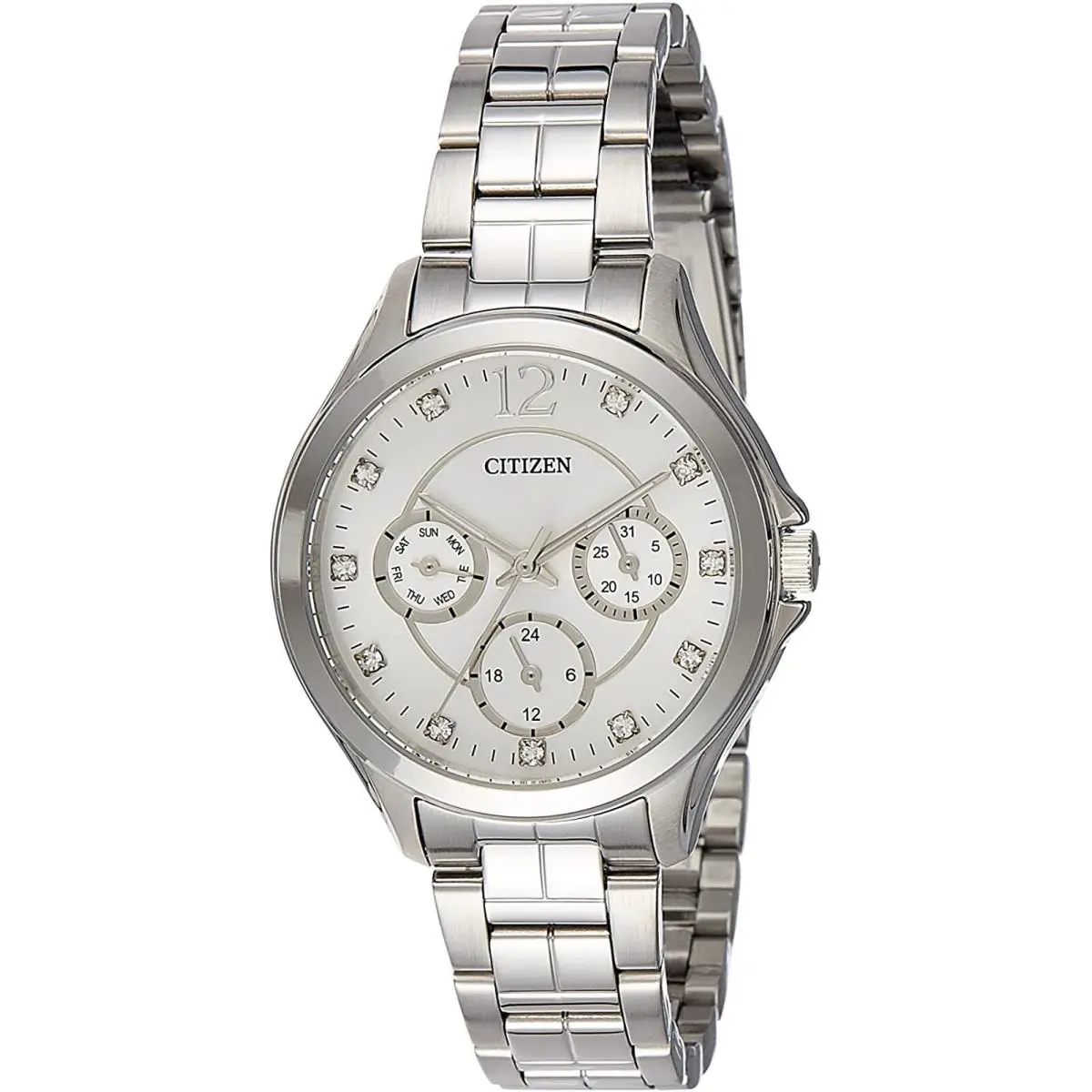 Citizen ED8140-57A Multifunction Women`s Watch Stainless Steel Bracelet