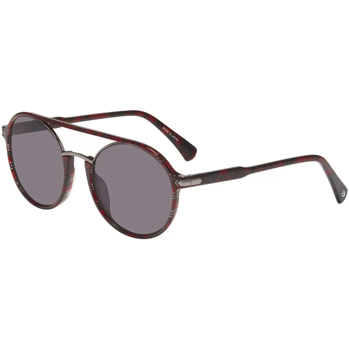John Varvatos Men`s Round Stylized Pilot Sunglasses - SJV55255 - Japan