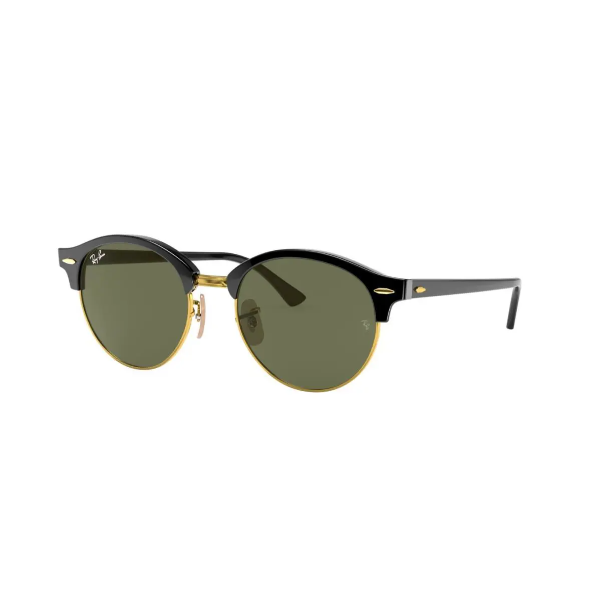 Ray Ban RB4246 901 51 Clubround Classic Polished Black Frame Green G-15 Lens