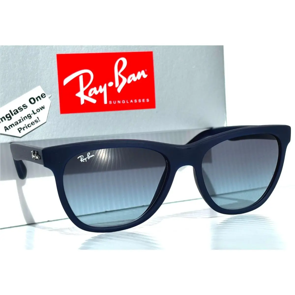 Ray Ban Matte Blue Frame Gradient Blue Grey Lens Sunglass RB 4184 895/96