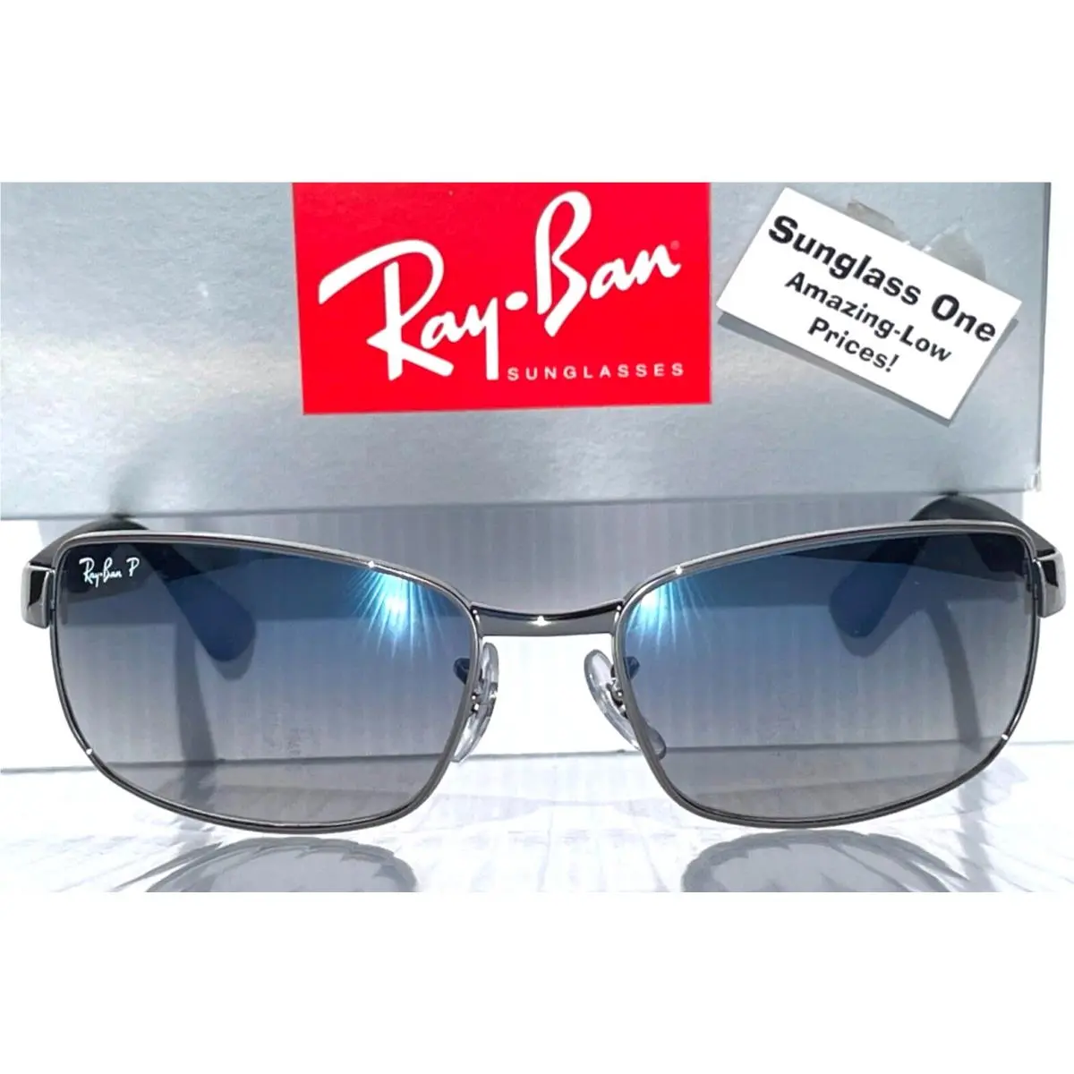 Ray Ban Gunmetal UV Protective Gradient Blue Grey Lens Sunglass RB3478