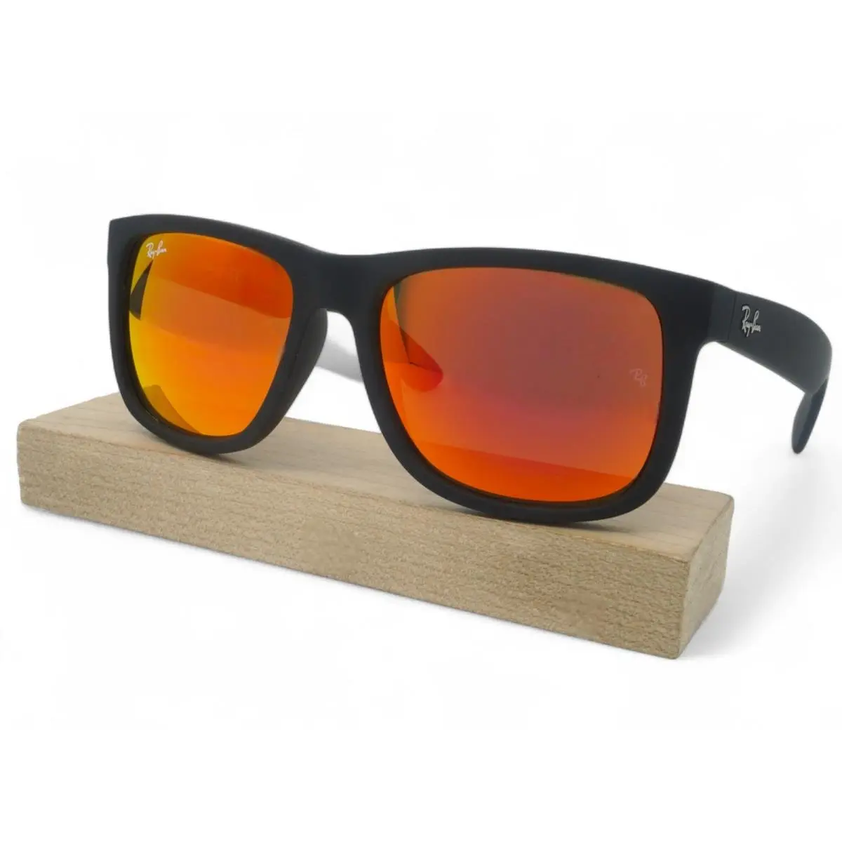 RB4165-622/6Q_55 Unisex Ray Ban Justin Sunglasses - Frame: Rubber Black