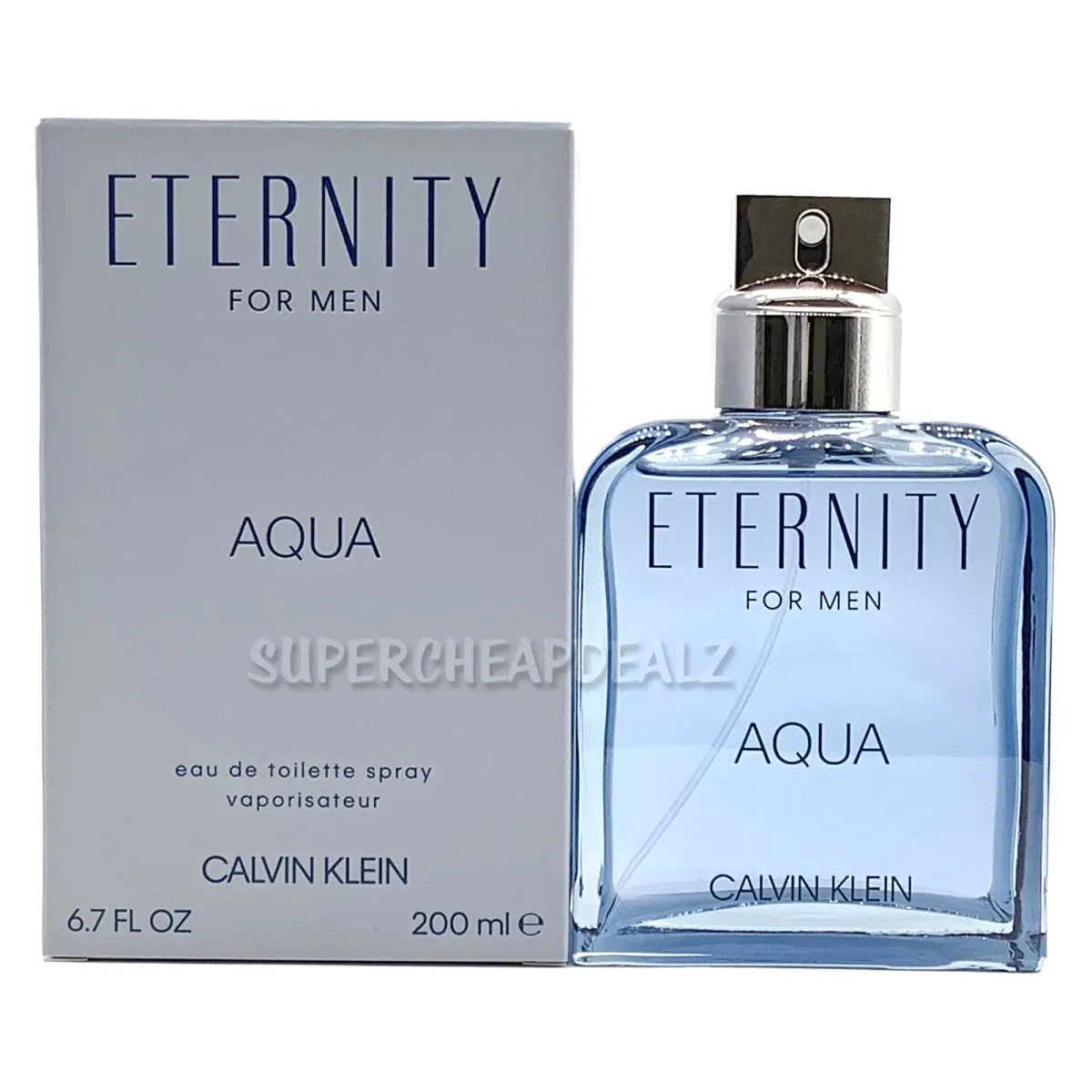 Eternity Aqua by Calvin Klein For Men 6.7 oz Edt Spray - Aqua