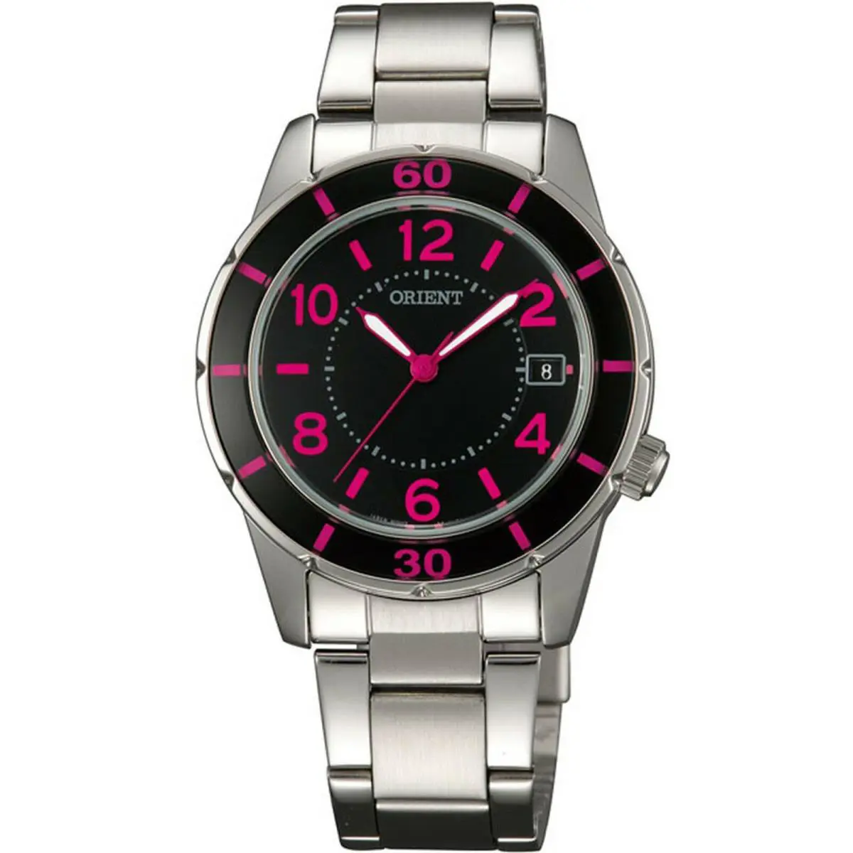 Orient FUNF0002B0 Ladies Quartz Stainless Steel Case Bracelet Date WR - Quartz