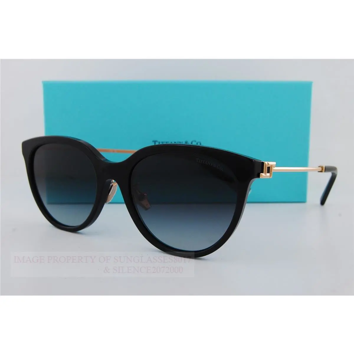Tiffany Co. Sunglasses TF 4243D 8001/3C Black-gold/gray For Women