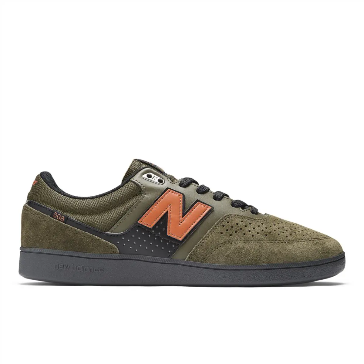 New Balance Numeric Men`s Brandon Westgate 508 Olive Burnt Orange Shoes - Olive