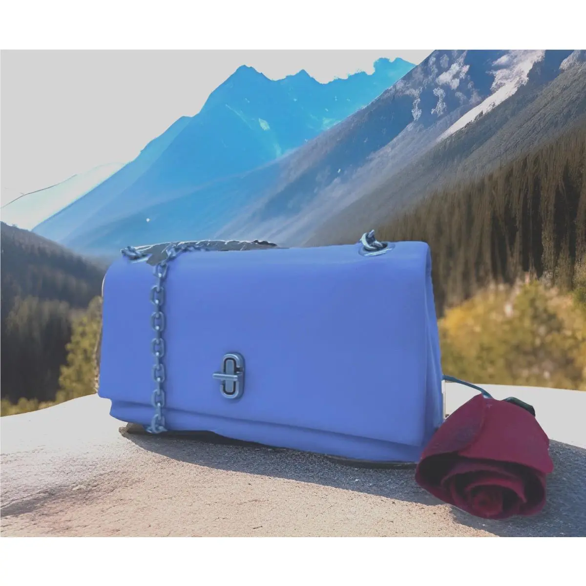 Marc Jacobs The Dual Mini Leather Chain Strap Crossbody Bag In Lilac