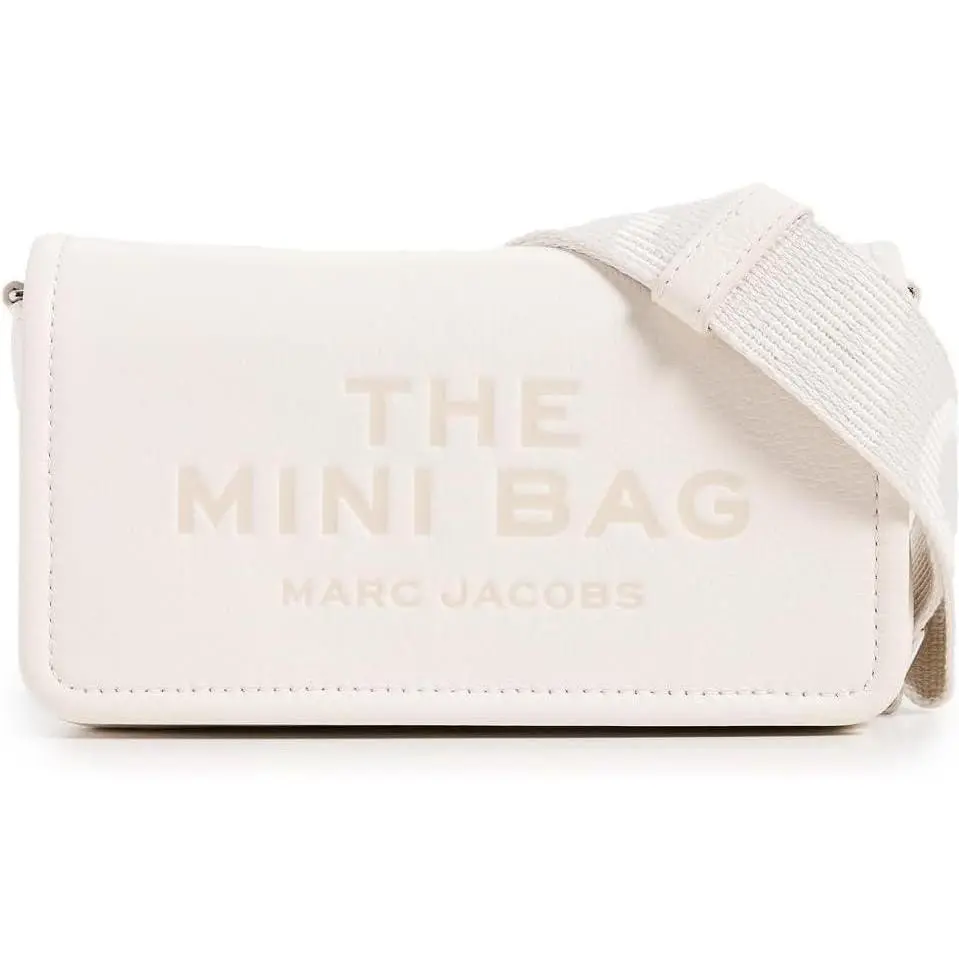 Marc Jacobs Leather Mini Crossbody Bag 2S4SMN080S02-137 White Leather 8in x 5