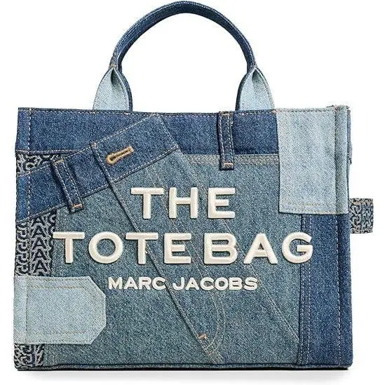 Marc Jacobs The Deconstructed Denim Medium Tote Bag - Indigo Multi