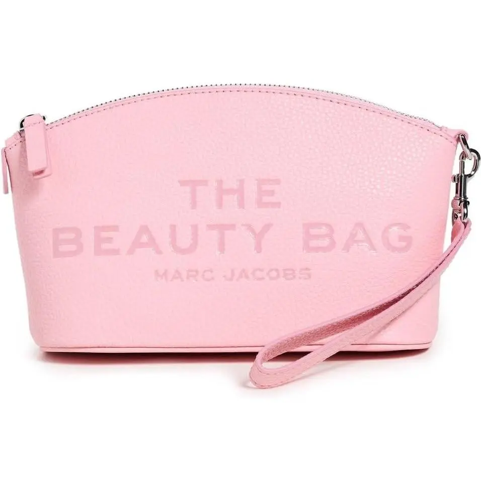 Marc Jacobs Leather Beauty Bag Pink Makeup Organizer Wristlet 2R4SCP003S02-669