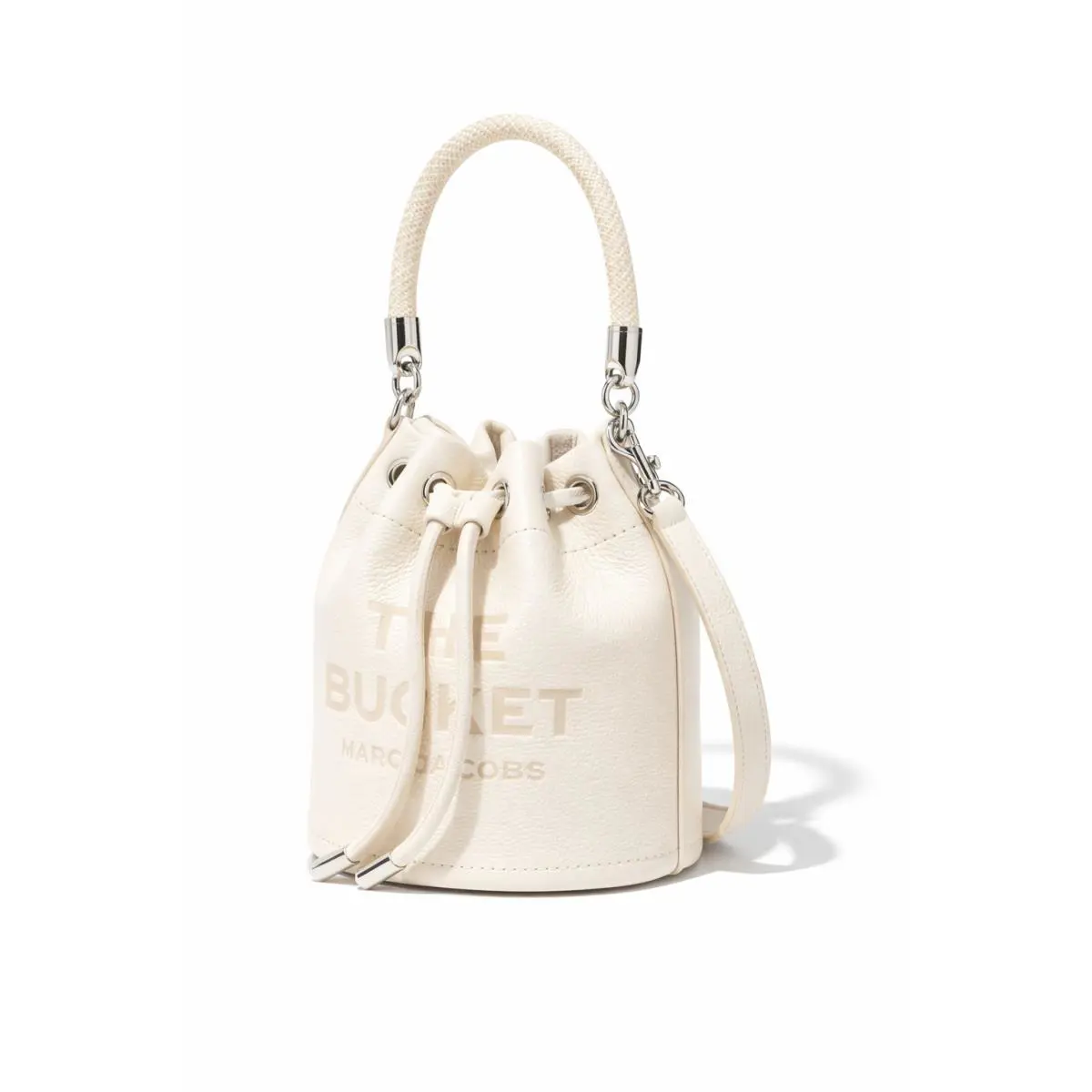 Marc Jacobs The Leather Bucket Bag Women`s Cotton Silver H652L01PF22-140