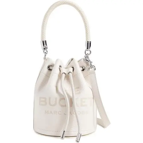 Marc Jacobs The Leather Bucket Bag Women`s Cotton Silver H652L01PF22-140