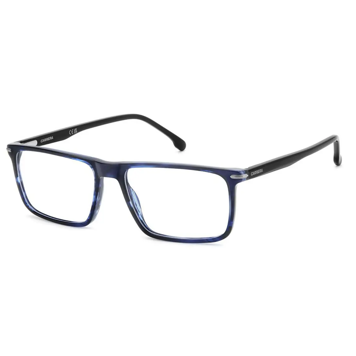 Carrera 347 38I Blue Horn Rectangular Men`s Eyeglasses