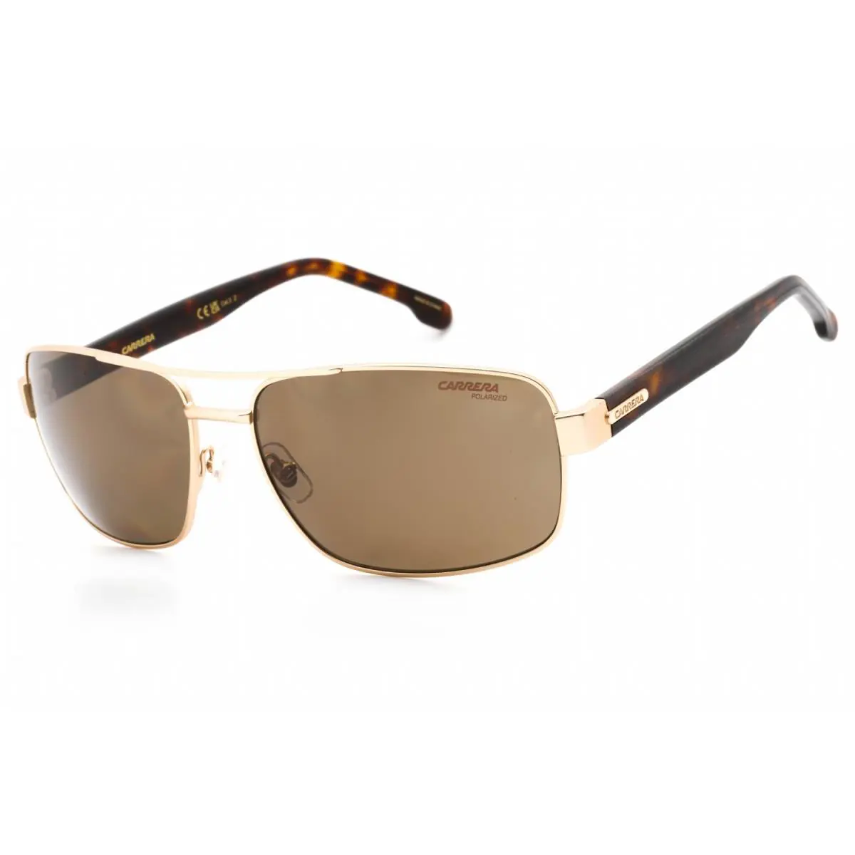 Carrera 8063 S Aoz SP Sunglasses Matte Gold Frame Brown Polarised Lenses 60mm
