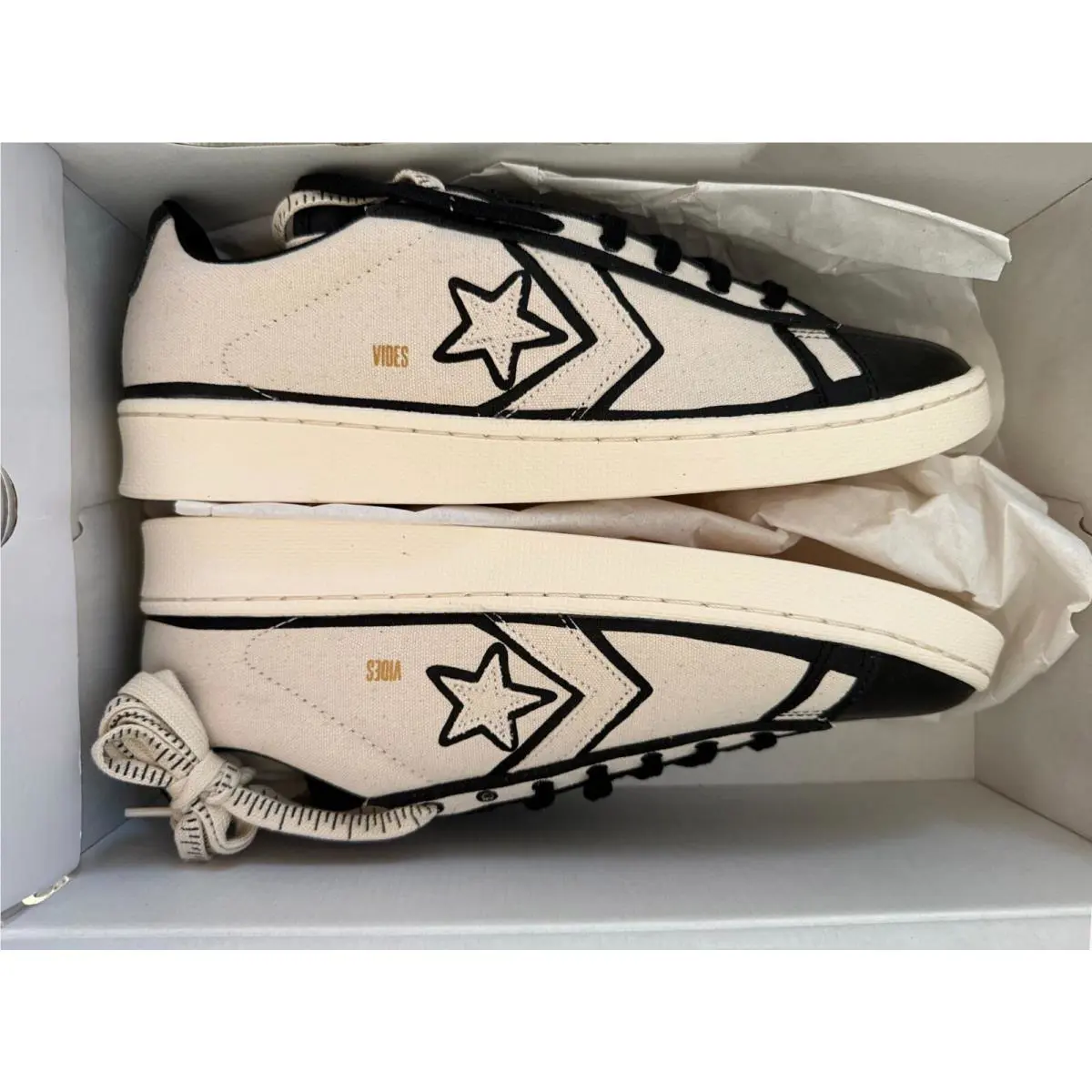 Converse shoes - Converse Pro Leather OX - Pro Leather - A00713C - Natural Ivory/Black/White 8