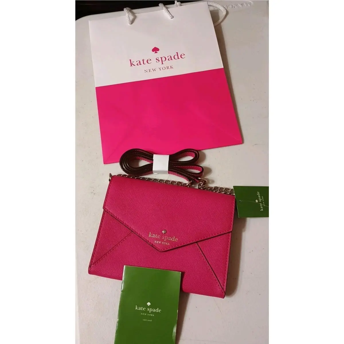 Kate Spade New York Envelope Crossbody Purse Bag Pink