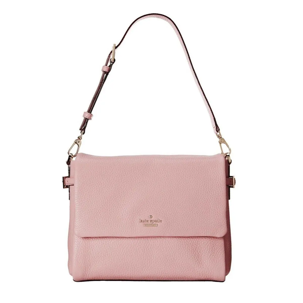 Kate Spade New York Allene Holden Street Leather Shoulder Bag Pink Rose Jade