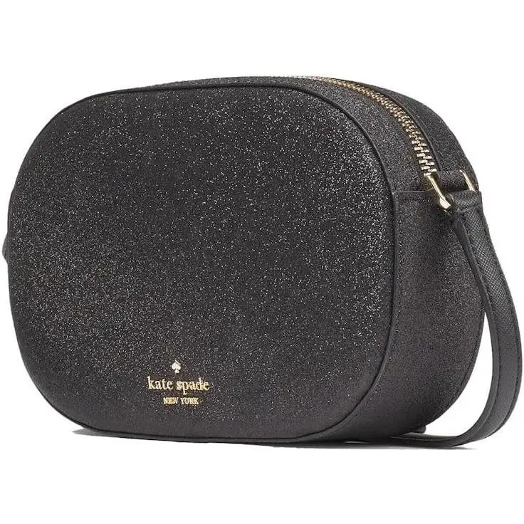 Kate Spade New York Glimmer Oval Black Camera Bag KE459