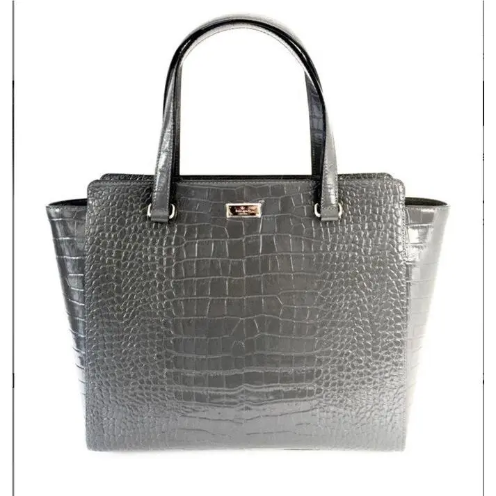 Kate Spade Elissa Bristol Drive Croc Leather Handbag - Deepgraph 065