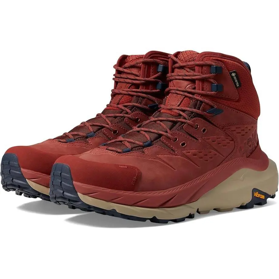 Hoka Kaha 2 Gore-tex Hiking Boots Waterproof Sneakers Rust Brown Leather Size 9 - Rust / Oxford Tan