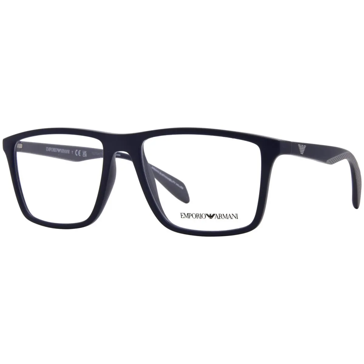 EA3230 5088 Eyeglasses Men`s Blue Full Rim Square Shape 55mm by Emporio Armani