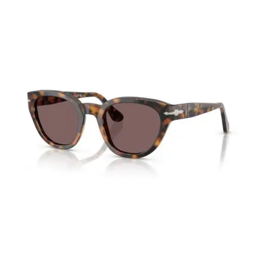 Persol 0PO 3379S 105253 Havana/voilet Anti-reflective Cat Eye Men`s Sunglasses - Frame: Havana, Lens: Light Blue Gradient