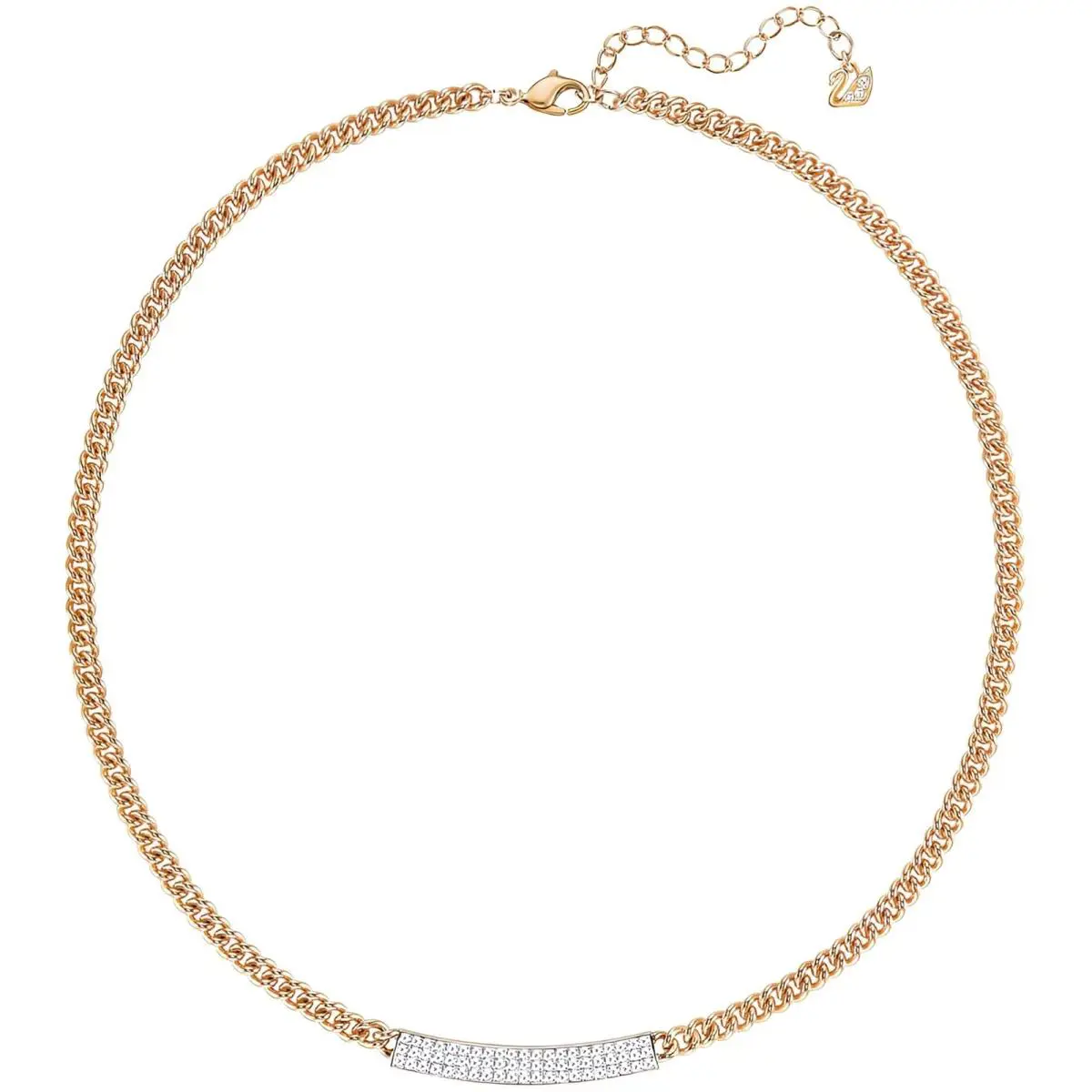 Swarovski Women`s Necklace Vio Crystals Pave with Rose Gold Plated Chain 5192265