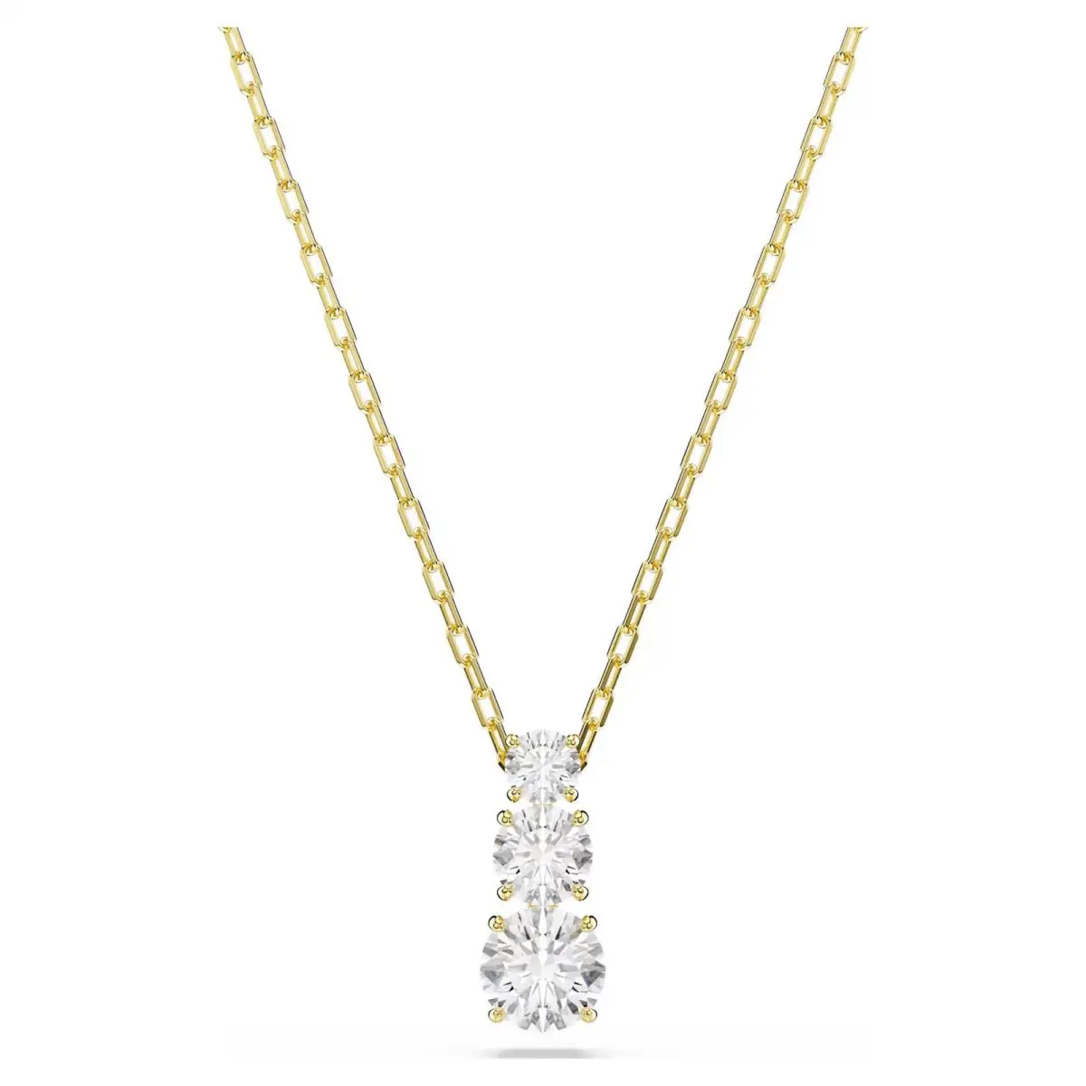 Swarovski Stilla Attract Pendant Round Cut White Gold Tone Plated 5723298