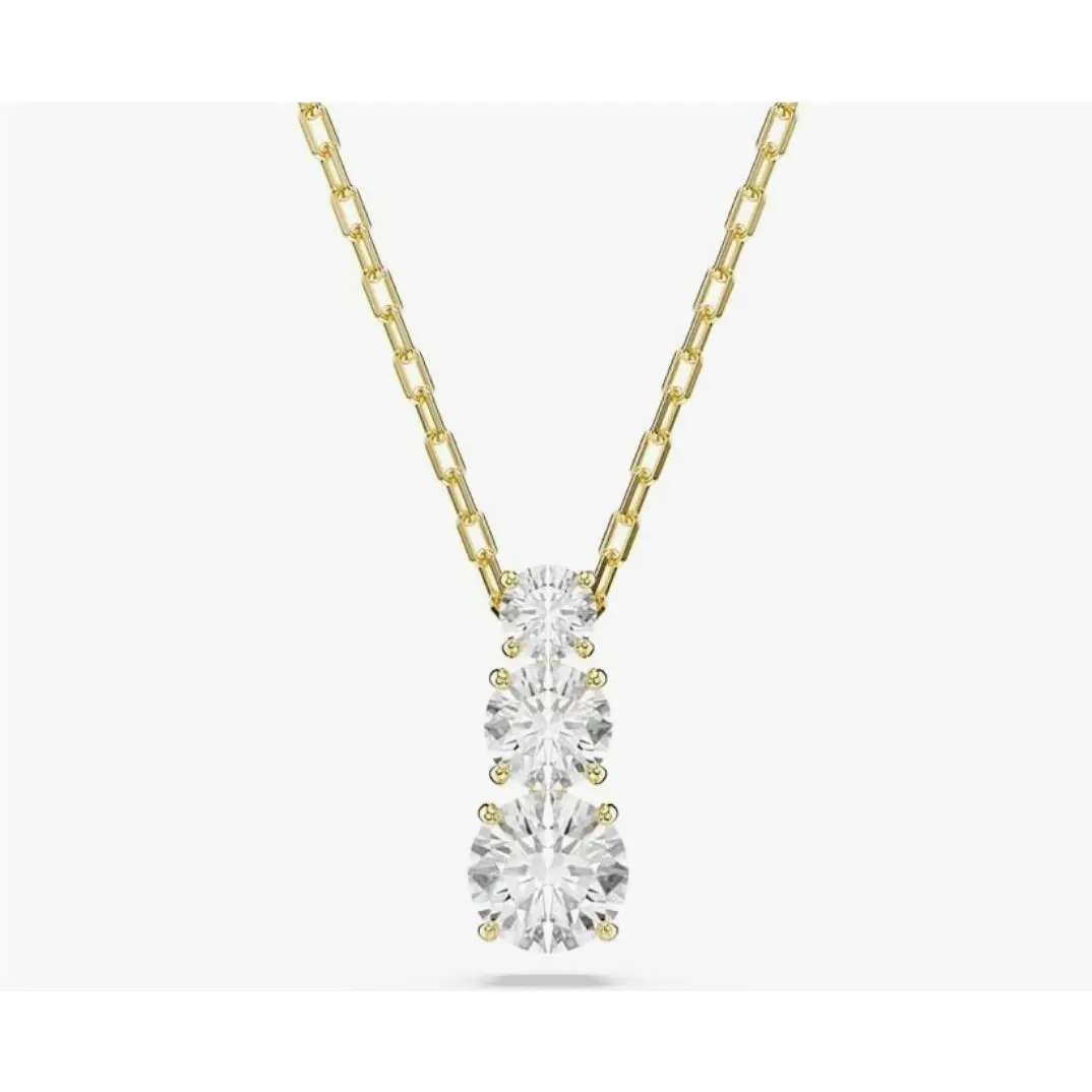 Swarovski Stilla Attract Pendant Round Cut White Gold-tone Plated 5723298