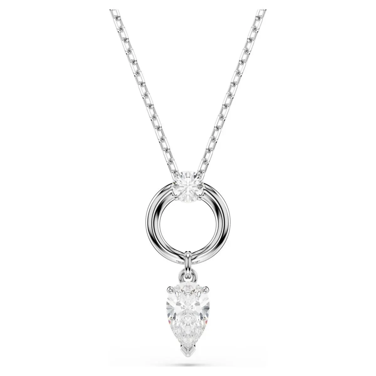 Swarovski Mesmera Pendant Necklace Pear Cut White Rhodium Plated 5723146