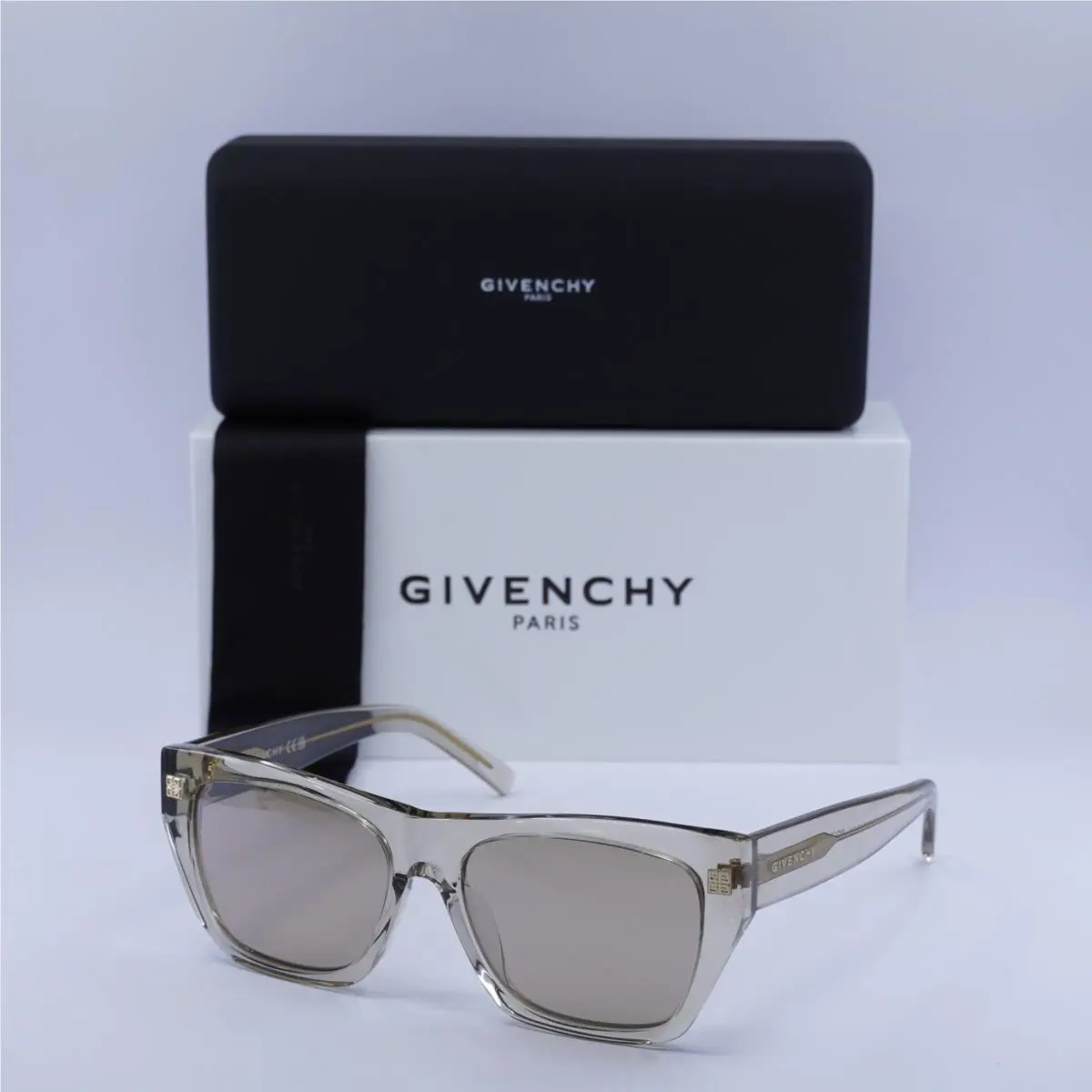 Givenchy GV40061U 45G Transparent Beige/brown with Silver Mirror