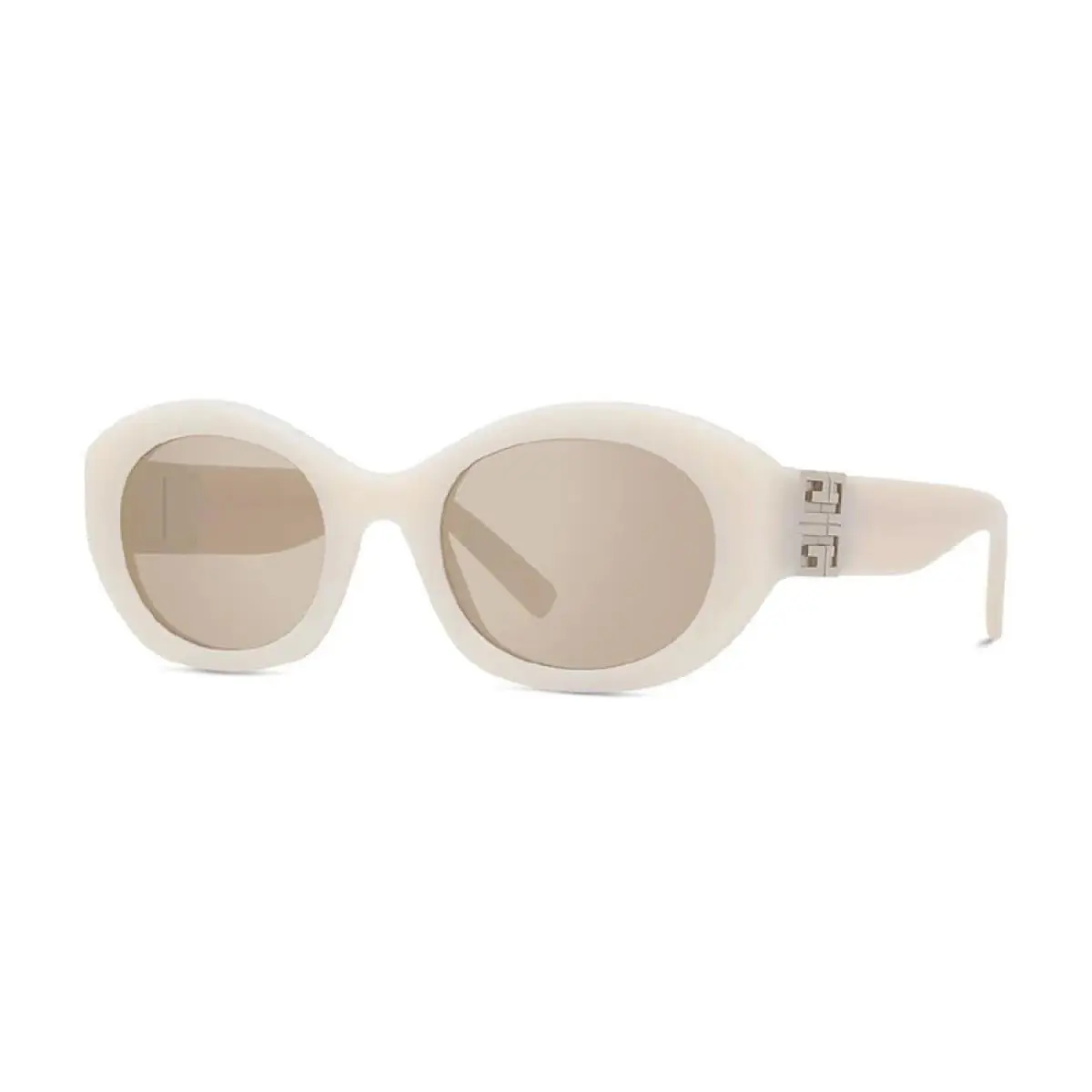 Givenchy GV40091F 25G Shiny Ivory/brown Silver Mirror Sunglasses