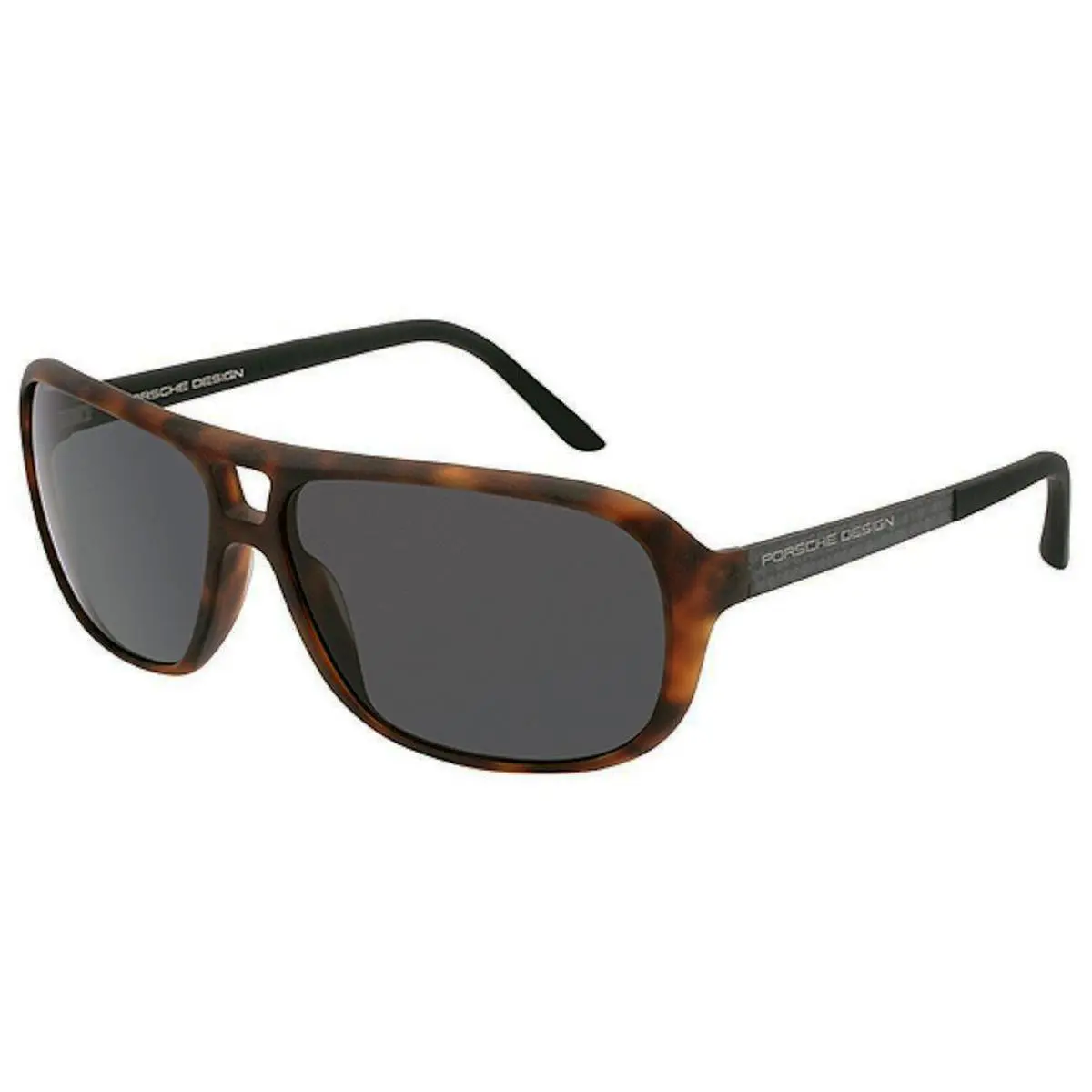 Porsche Design P8557-C Women`s Matte Brown Sunglasses Grey Lens