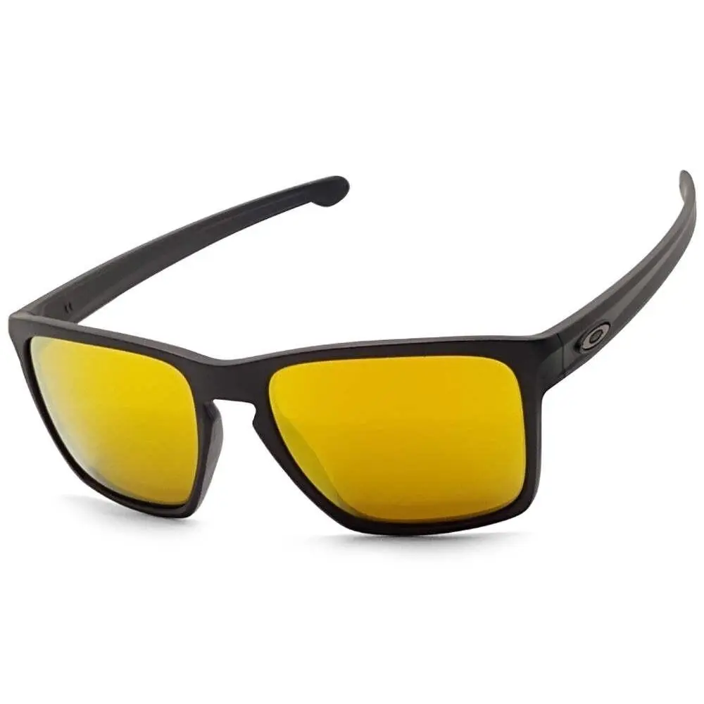 Oakley Sliver XL Matte Black/24K Gold Iridium Men`s Sunglasses OO9341-07 - Frame: Black, Lens: Gold
