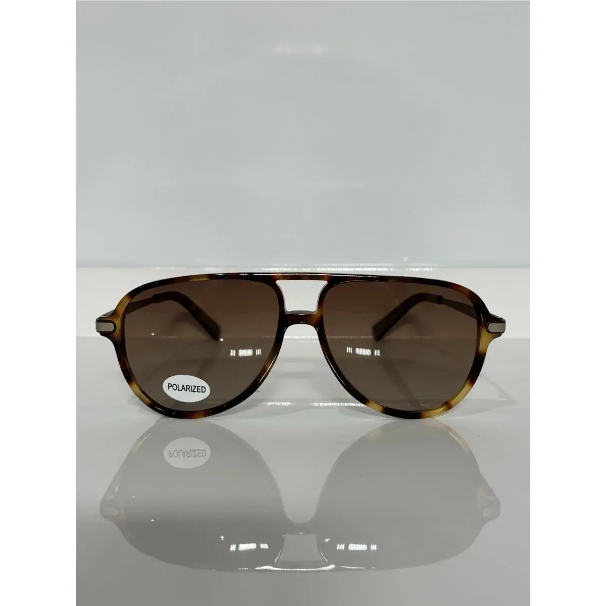 Salvatore Ferragamo SF2855 Honey Acetate Aviator Polarized Sunglasses 57mm