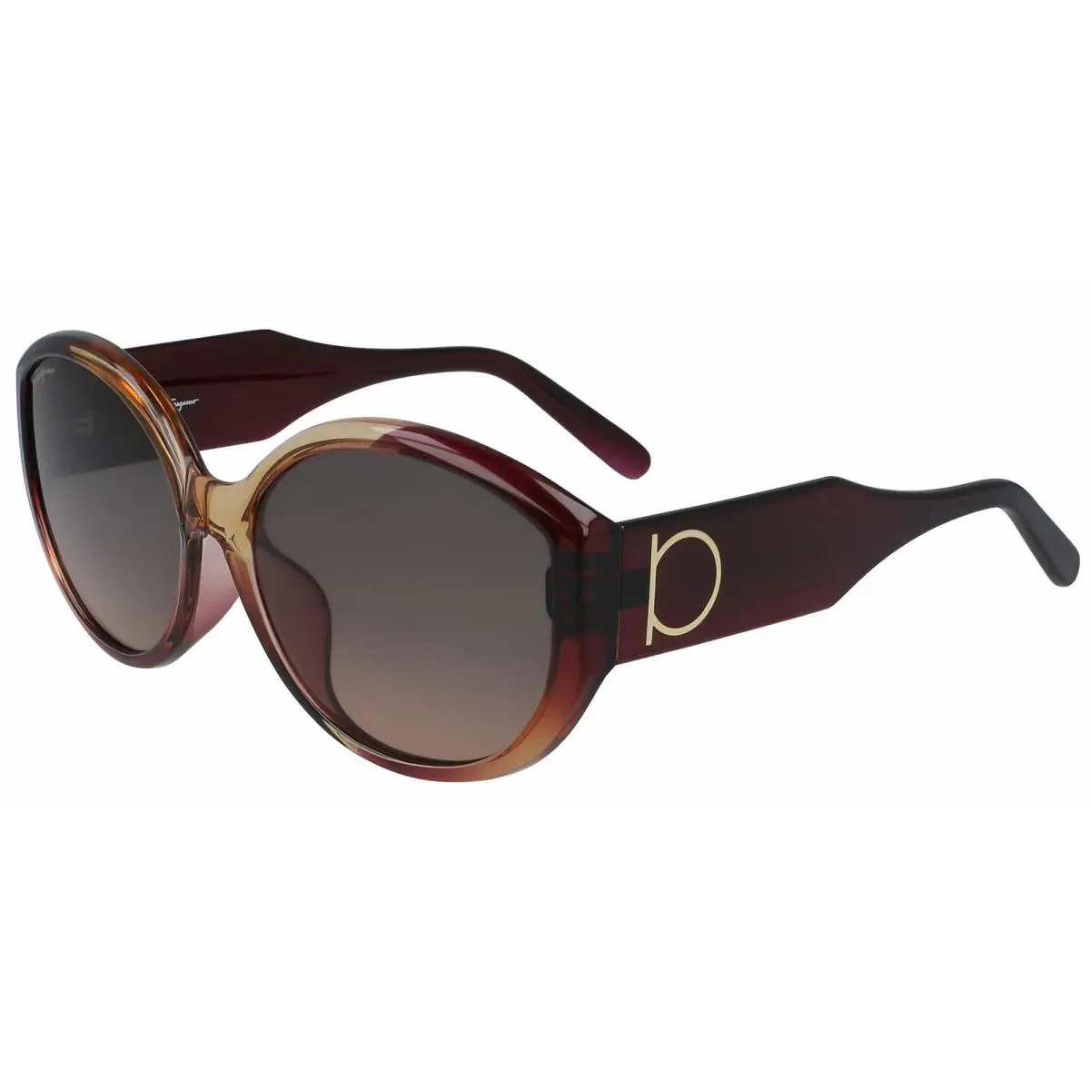 SF947SA-212 Women`s Wine/caramel Sunglasses Gradient Lenses by Salvatore Ferragamo