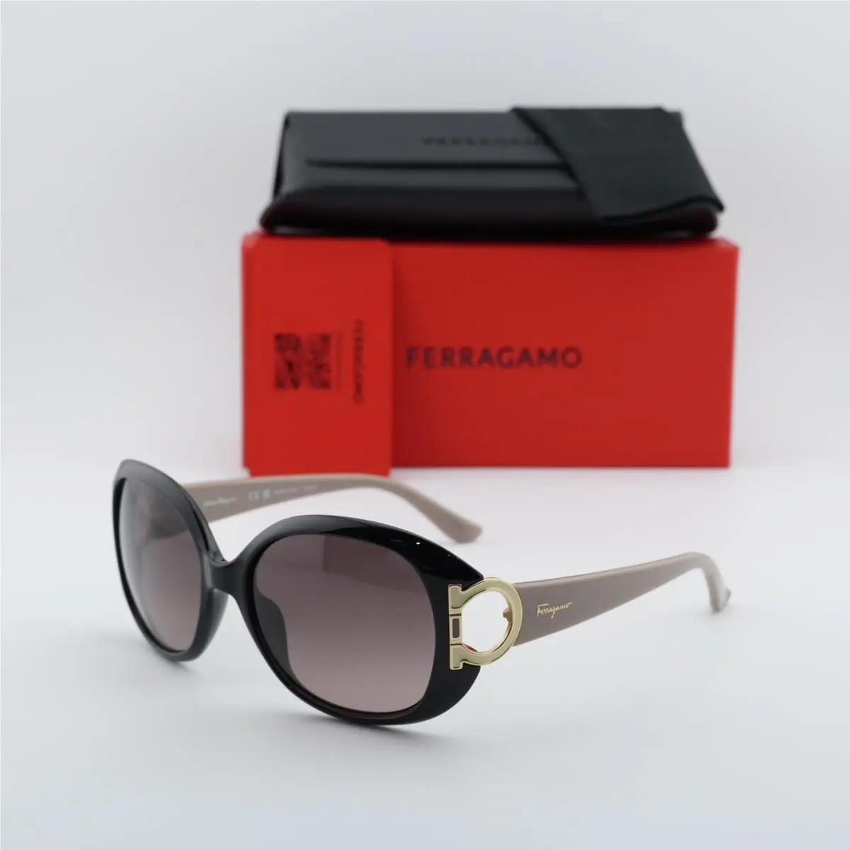Salvatore Ferragamo SF668 001 Black/tuape/brown Gradient 57-17-125
