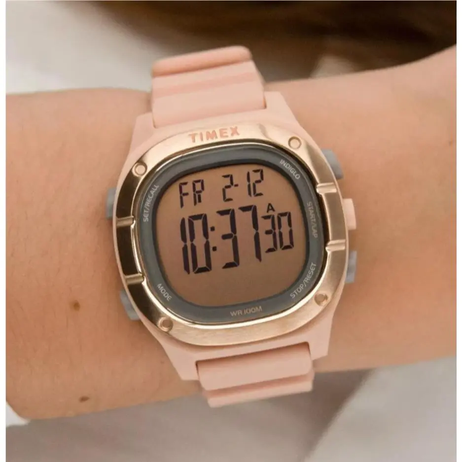 Timex TW5M35700 Command LT Women`s Sport Digital Chrono Watch Pink Resin Band