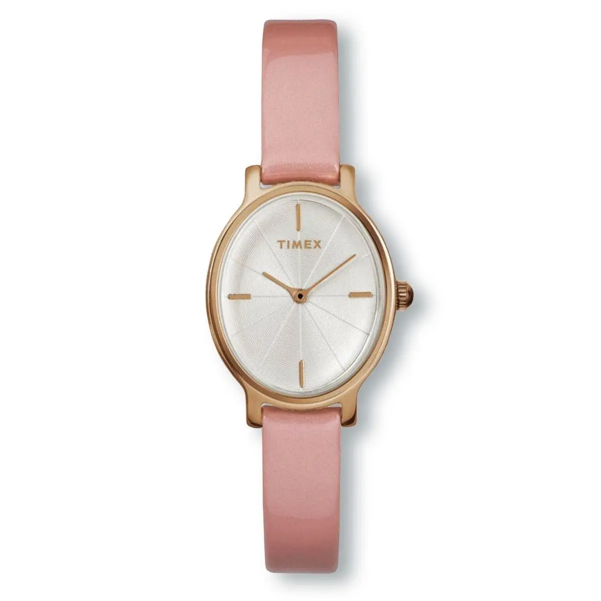 Milano TW2R94600 Oval Rose Gold-tone Pink Leather Strap Watch by Timex