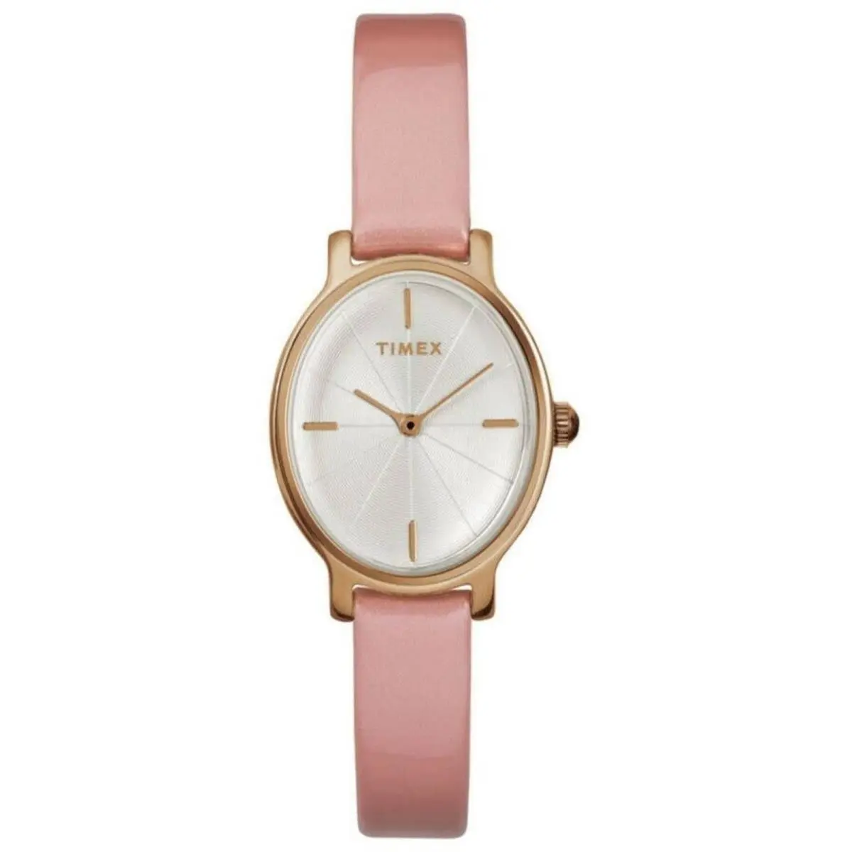 Women`s Watch Milano Quartz Silver Tone Dial Pink Leather Strap TW2R94600 by Timex