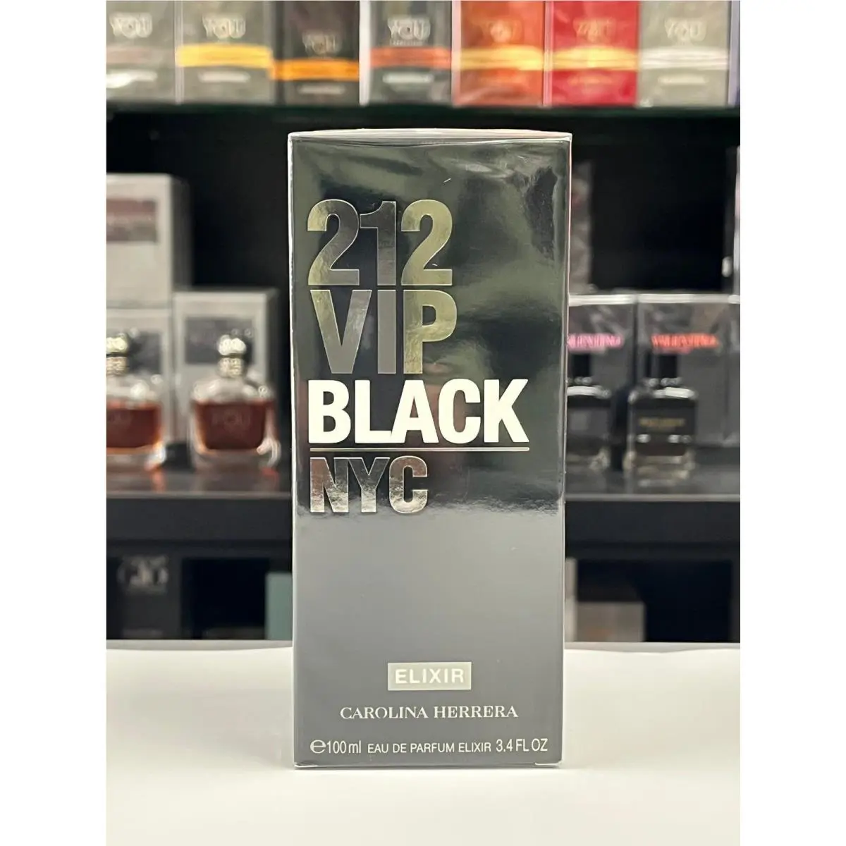 Carolina Herrera 212 Vip Black Elixir Eau de Parfum For Men 3.4 Fl. Oz. / 100ml