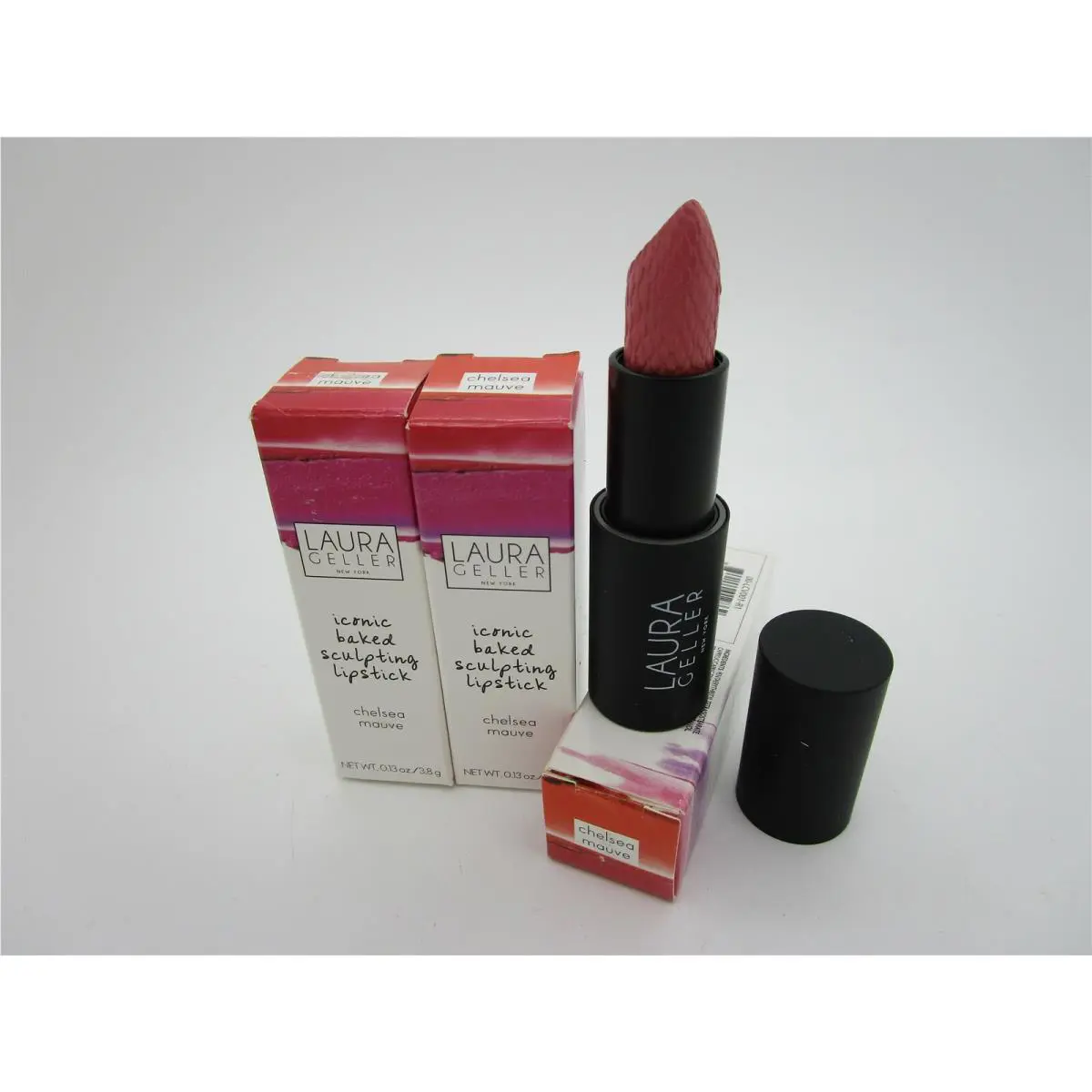 Chelsea Mauve - Laura Geller Iconic Baked Sculpting Lipstick - Lot of 3
