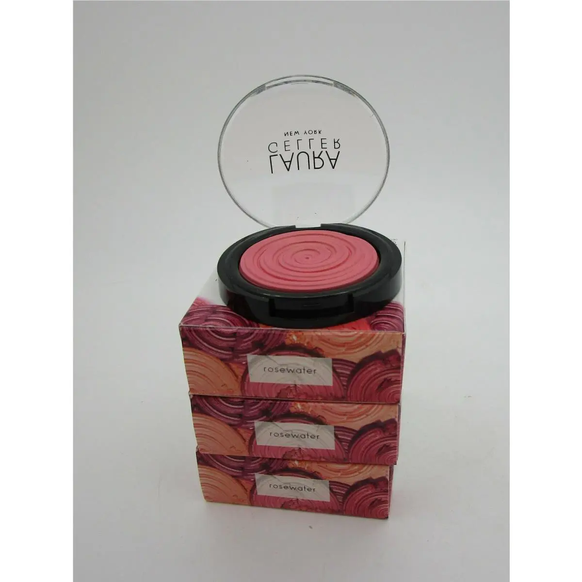 Laura Geller Baked Gelato Vivid Swirl Blush Rosewater Travel Size - Lot of 3