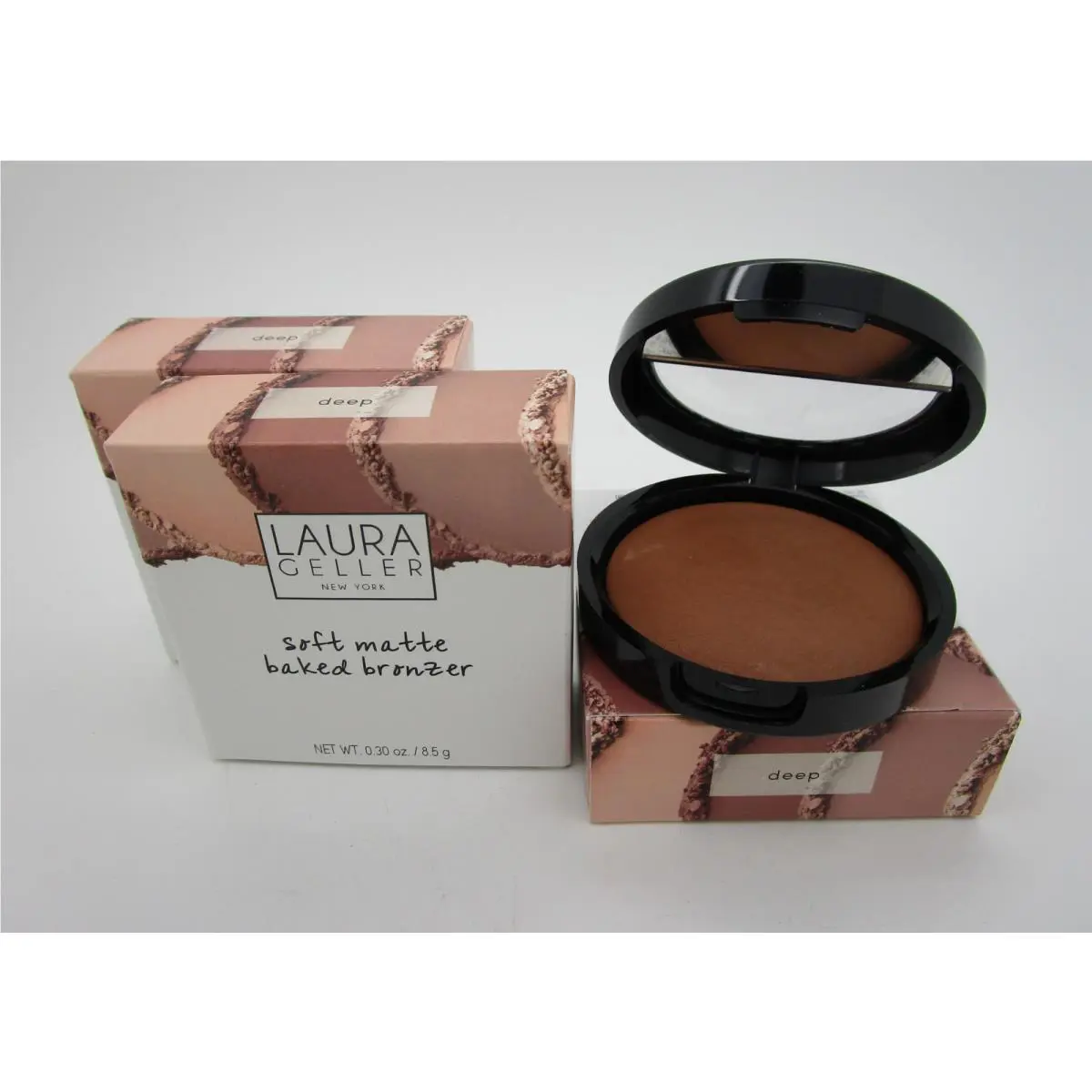 Laura Geller Soft Matte Baked Bronzer 0.30 oz Deep - Lot of 3