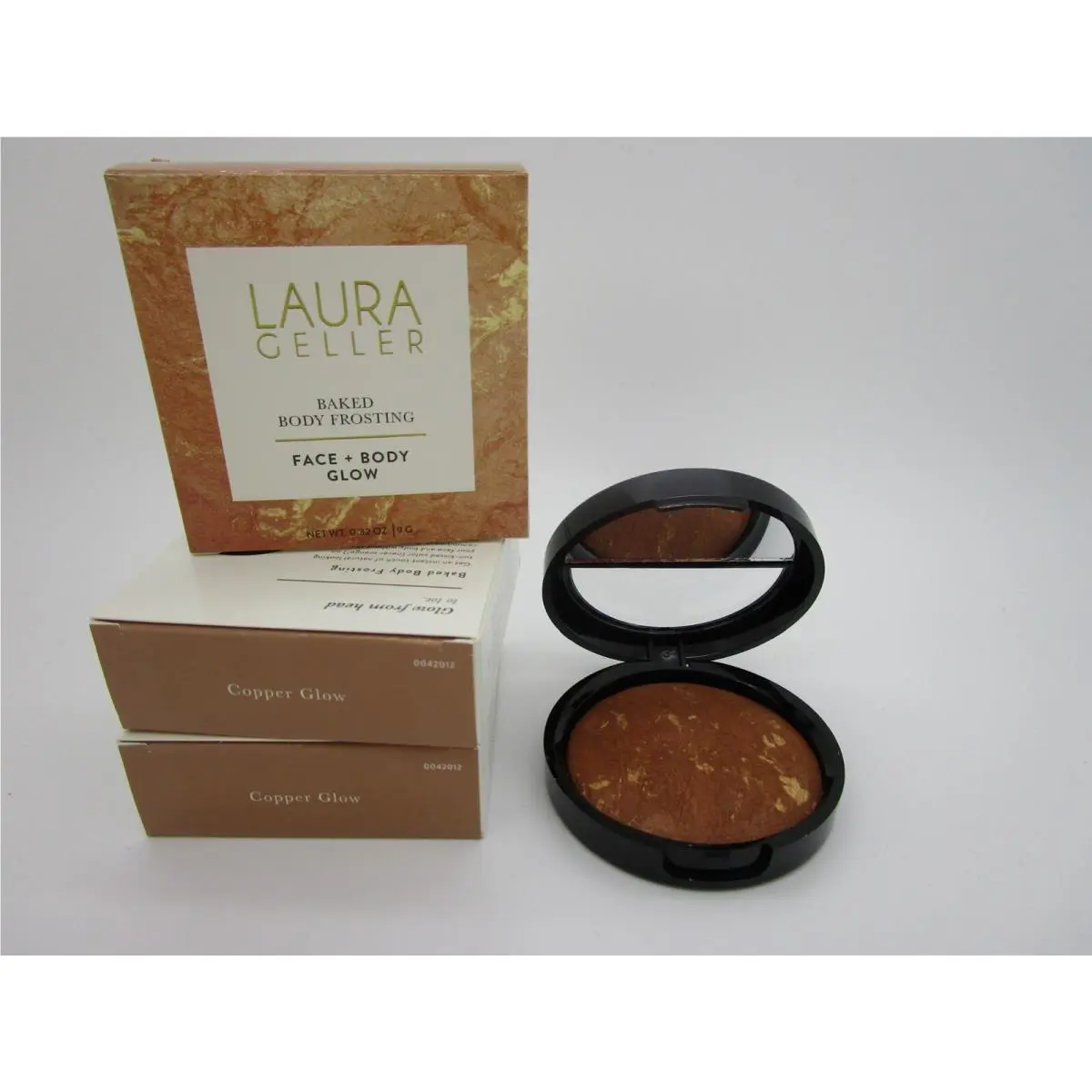 Laura Geller Baked Body Frosting Face + Body Glow Copper Glow - Lot of 3
