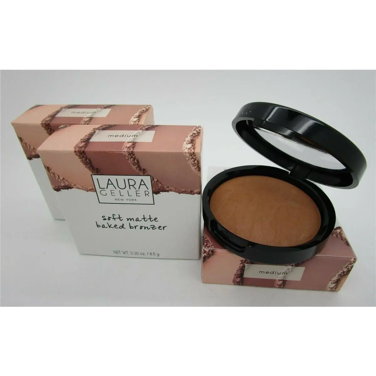 Laura Geller Soft Matte Baked Bronzer 0.30 oz Medium - Lot of 3