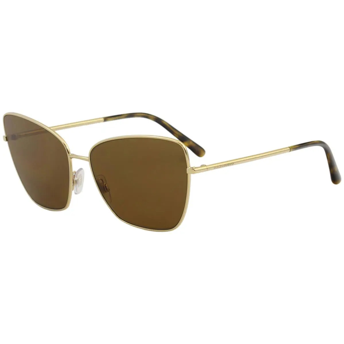 Dolce Gabbana Women`s D G DG2208 DG/2208 02/73 Gold Cat Eye Sunglasses 62mm