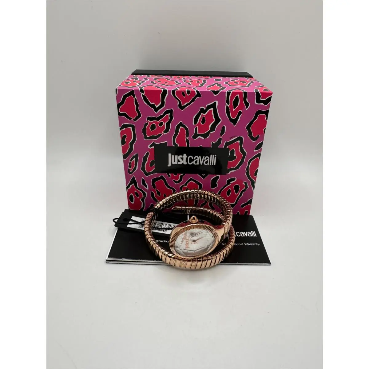 Just Cavalli Ardea JC1L268M0045 Womens Silver Dial Rose Gold Band Wristwatch